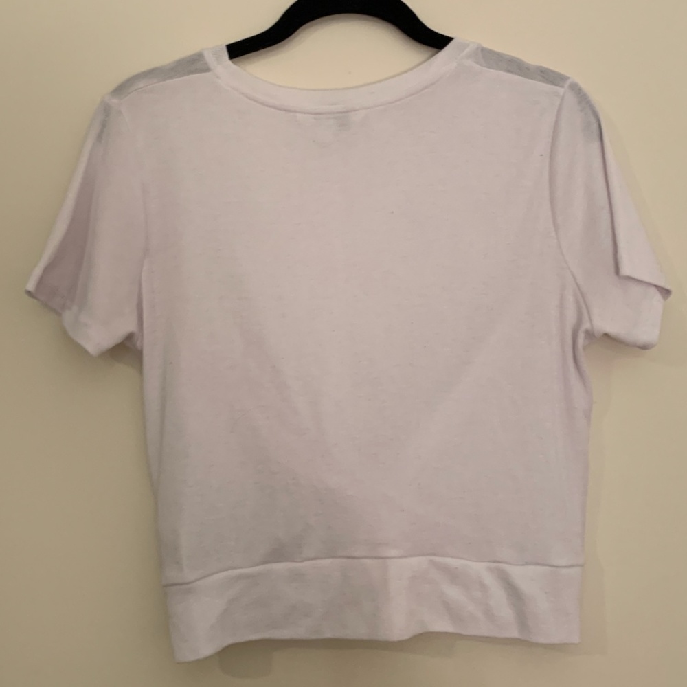ASOS white wrap tie front short sleeve t-shirt - S - Picture 3 of 4